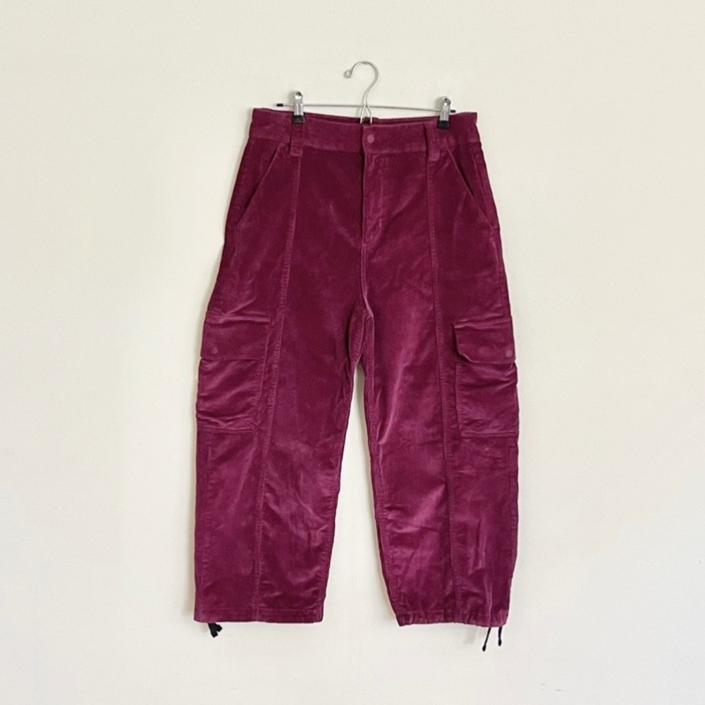 The North Face Utility Cord Pant Berry Plum Wide Leg Corduroy Cargo Women’s 12